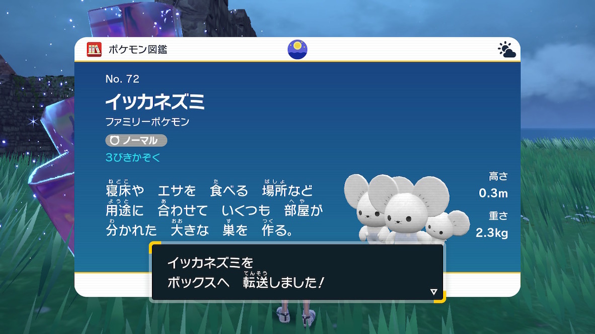 体感0.3%】新ポケモン「イッカネズミ」の超レアな姿「3びきか
