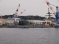 [海上自衛隊][おやしお型]横須賀港に停泊中の「おやしお」型潜水艦。