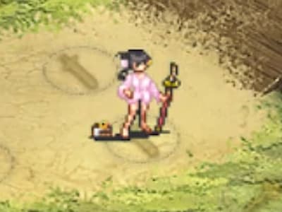 サムライマスター旅情の剣士アカネのドット絵