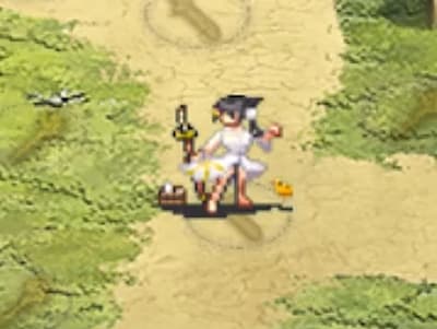 ショーグン旅情の剣士アカネのドット絵