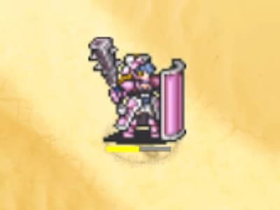 ヘビーアーマー大盾の乙女ベルニスのドット絵