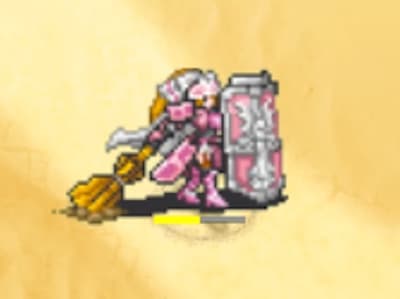 ギガントアーマー大盾の乙女ベルニスのドット絵