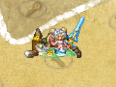 シーソルジャーチーフの翠玉の温泉兵フィーヌのドット絵