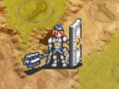 ヘビーアーマーの帝国重装歩兵フィリーネのドット絵
