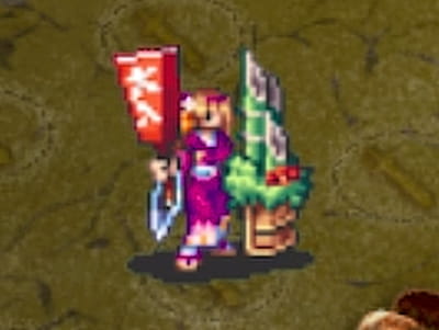 バトルマスターの年賀の祝盾レアンのドット絵