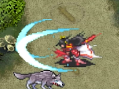 ショーグンの剣士アカネのドット絵