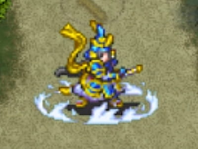 黒鋼大鎧武者の剣士アカネのドット絵