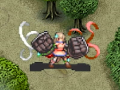 オブリタレイターの山賊娘リーフのドット絵