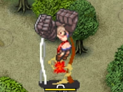 オブリタレイターの山賊娘リーフのドット絵