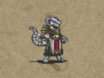 中級竜兵の帝国竜人サーベインのドット絵