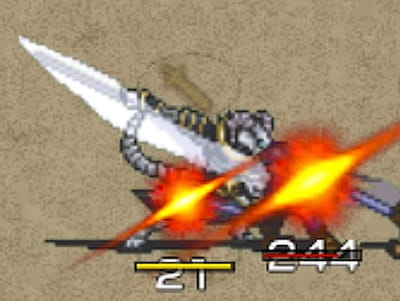 中級竜兵の帝国竜人サーベインのドット絵