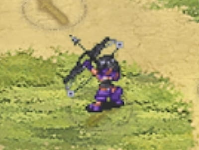アーチャーの漆黒の射手リタのドット絵