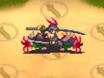 ダイショーグンの流浪の武芸者チズルのドット絵