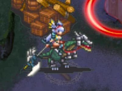 ドラゴンナイトの竜騎士ルシルのドット絵