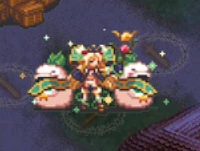クイーンオブドルイドの巫女姫ププルのドット絵