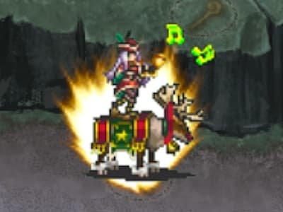 ボウライダーエリートの聖夜の弓騎兵サラサのドット絵