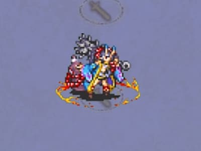 大鬼の蒼角の鬼娘リンドウのドット絵