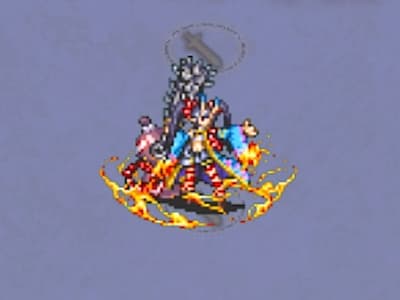 明王の蒼角の鬼娘リンドウのドット絵