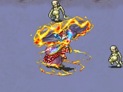 明王の蒼角の鬼娘リンドウのドット絵