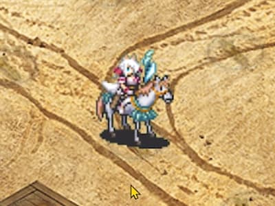 ボウライダーの純白の獣人フラフィーのドット絵