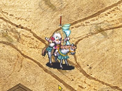 ボウライダーの純白の獣人フラフィーのドット絵