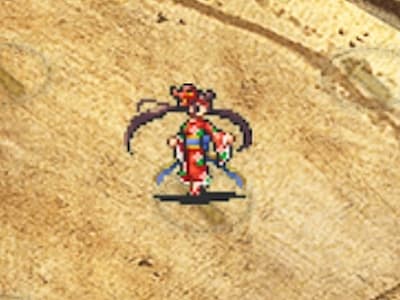 拳聖の浴衣の見返り拳士マオの配置ドット絵
