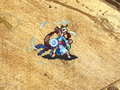 拳王の浴衣の見返り拳士マオの配置ドット絵