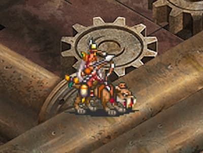 ボウライダーの仮装の弓騎兵ルナールの配置ドット絵
