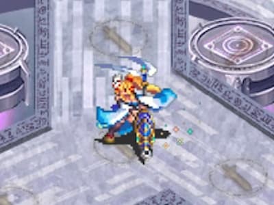 ギガキャノンアーマーの夜祭の重装砲兵レギーナの遠距離攻撃時配置ドット絵