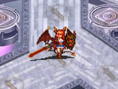 ソルジャーの紅蓮の兵士長ノーマの配置中ドット絵