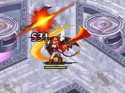 ソルジャーの紅蓮の兵士長ノーマの配置中ドット絵