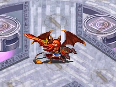 ウォリアーの紅蓮の兵士長ノーマの配置ドット絵