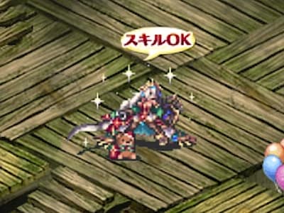 カオスナイトの光と闇の聖夜ヘイオスの配置中ドット絵