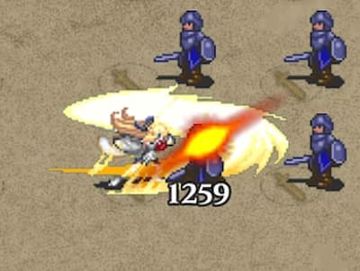 遍歴の聖騎士の背教の騎士アレクシアの配置中ドット絵