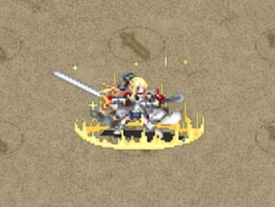 遍歴の聖騎士の背教の騎士アレクシアの配置中ドット絵