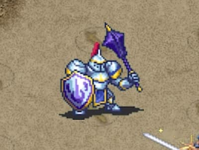 遍歴の聖騎士の背教の騎士アレクシアの新聖騎士トークンの配置中ドット絵