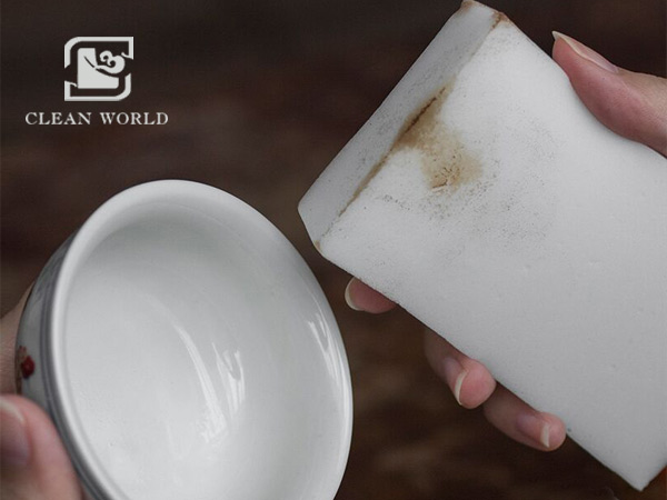 Melamine foam eraser for tea stains cleaning