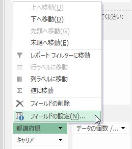 pivot - ラベル ピボットテーブルの複数ある縦軸を横並びに表示する方法
