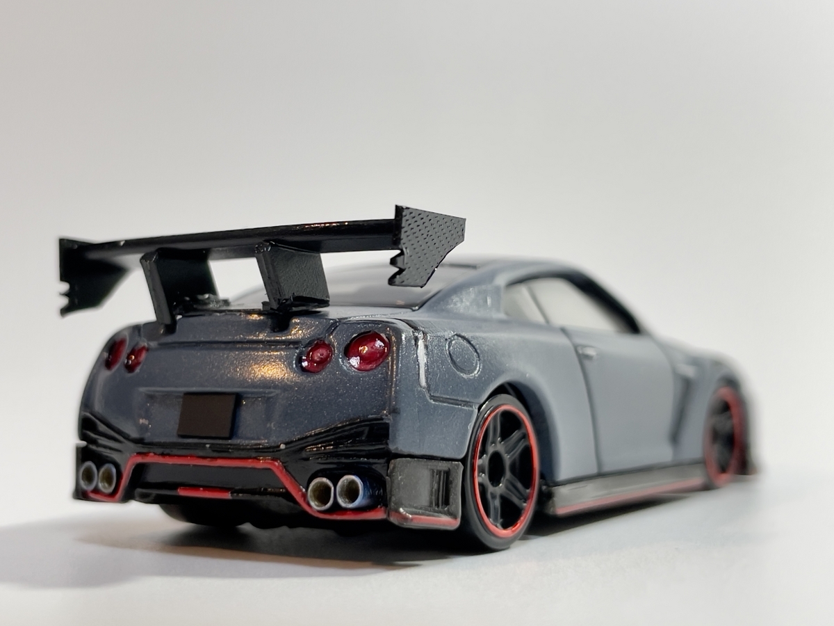 トミカ・全塗装】日産R35 GT-R NISMO ステルスグレー 1/62 - カー