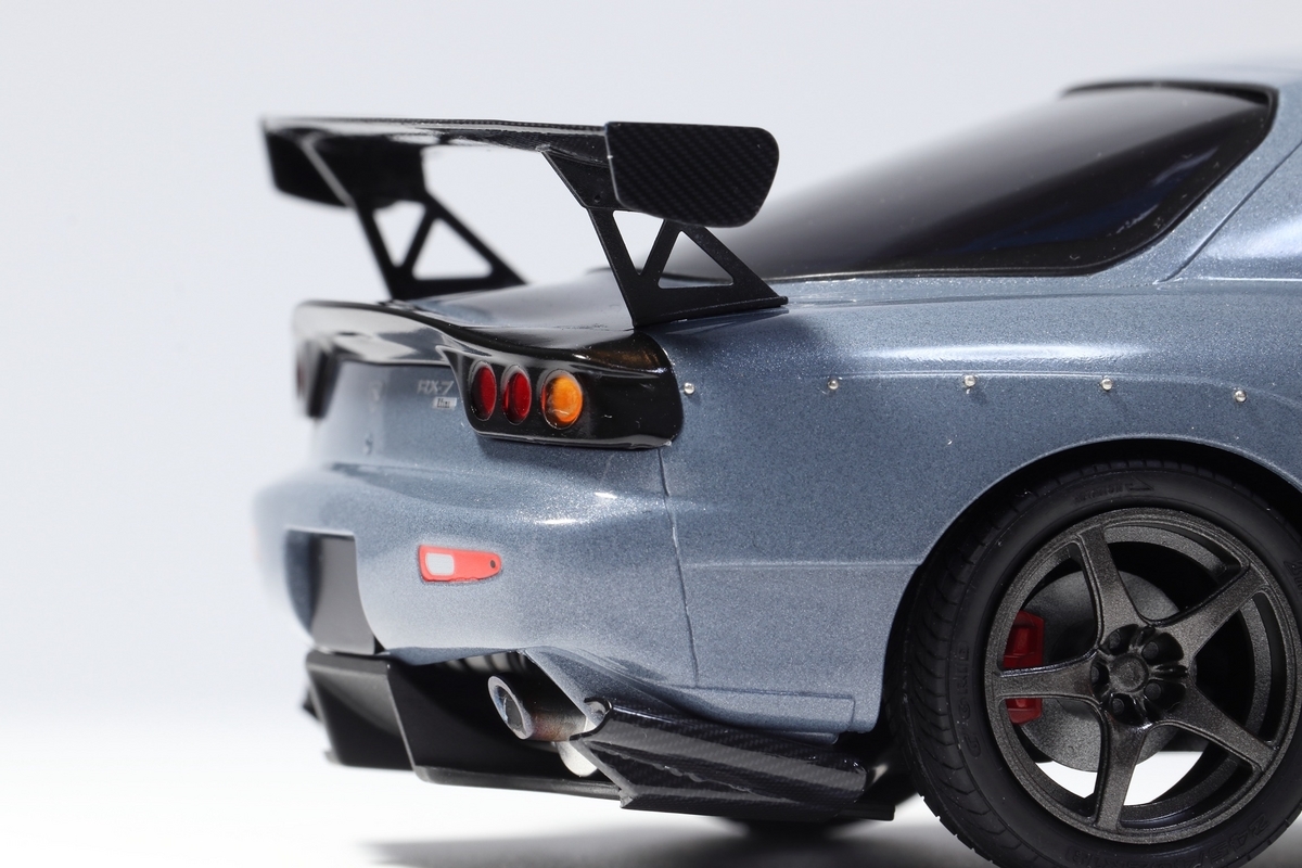 プラモ製作】アオシマ RE雨宮 FD3S RX-7 ポリメタルグレーメタリックで