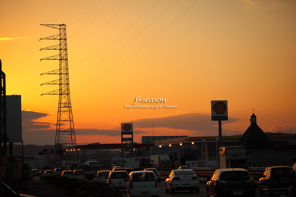 都窪郡早島町の風景写真 - 2号線の夕景