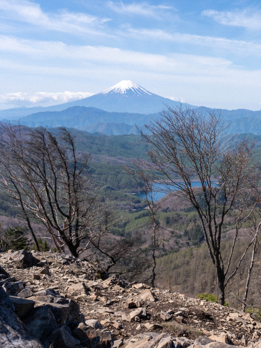 雷岩から見える富士山