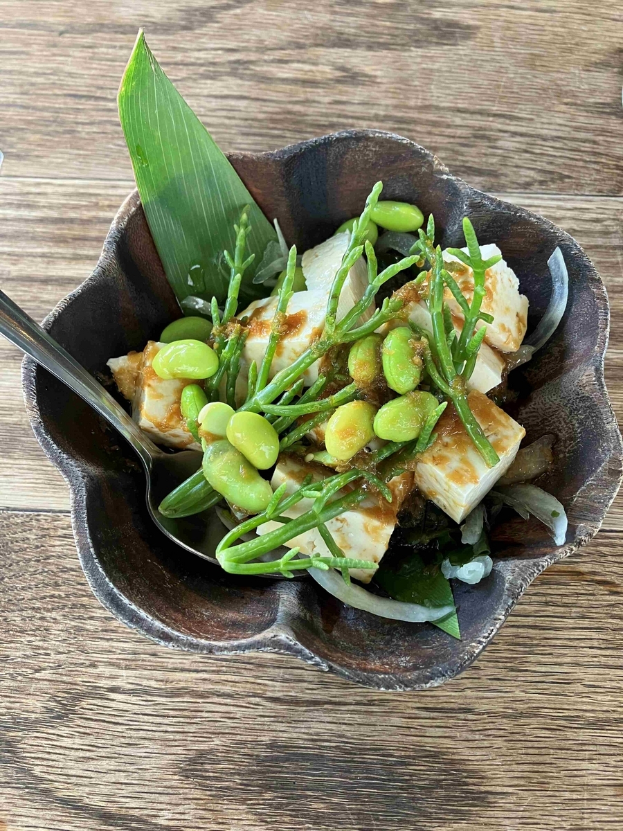 豆腐とシーアスパラガスのポキ