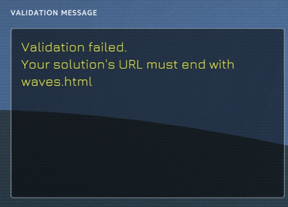 ValidationFailure