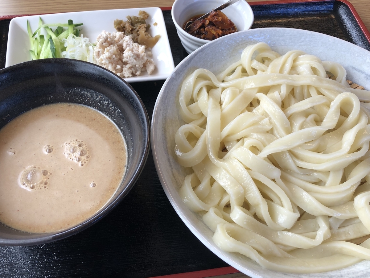 手打ちうどん 福助 / 冷やしたんたん（坦々）のざるうどん