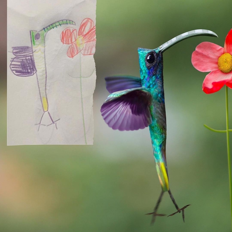 子供の描いた絵をフォトショップでリアルに再現してしまったお父さん New S World 子供の描いた絵をフォトショップでリアルに再現してしまったお父さん New S World