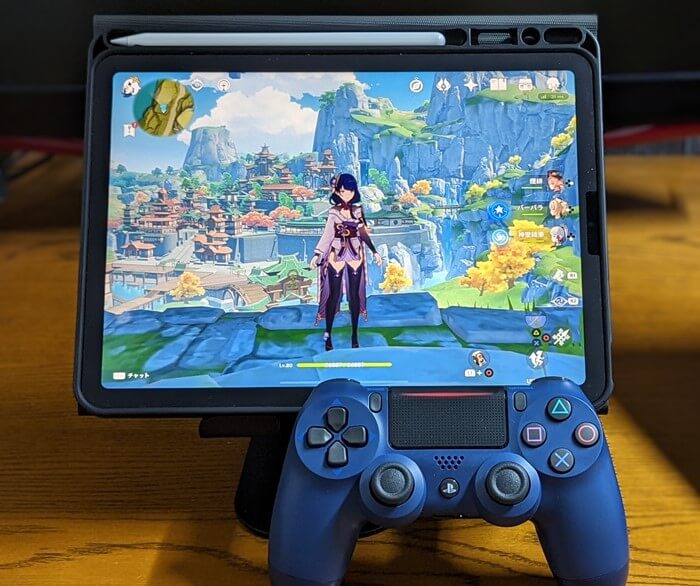 iPadにPS4のコントローラーを繋げてゲーム（原神）を遊んでみた　使っていないコントローラーの有効活用法