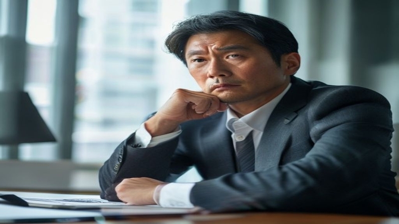転職に悩む男性
