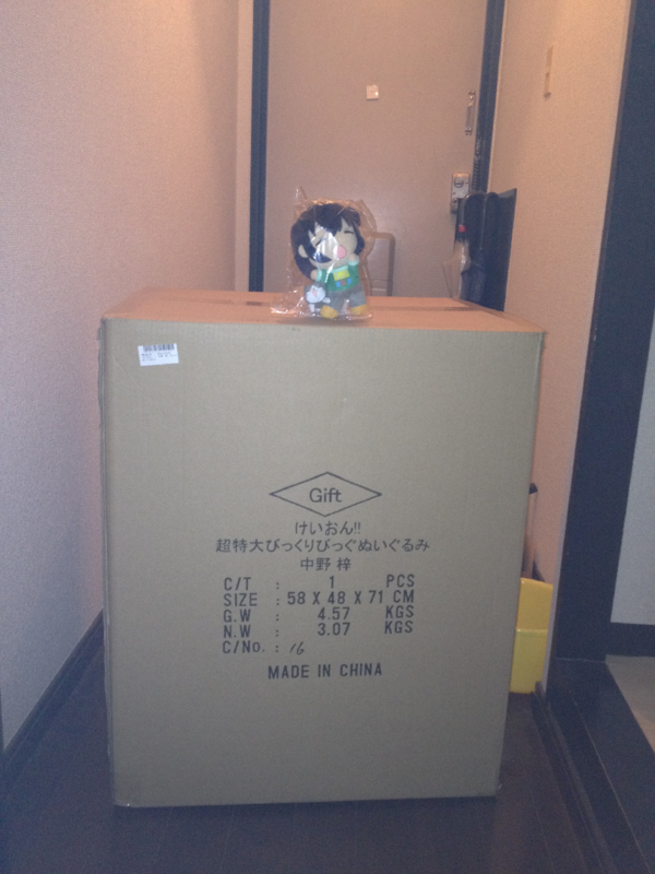 中野梓超特大びっくりびっぐぬいぐるみ、ほか - ふちのgdgd日記