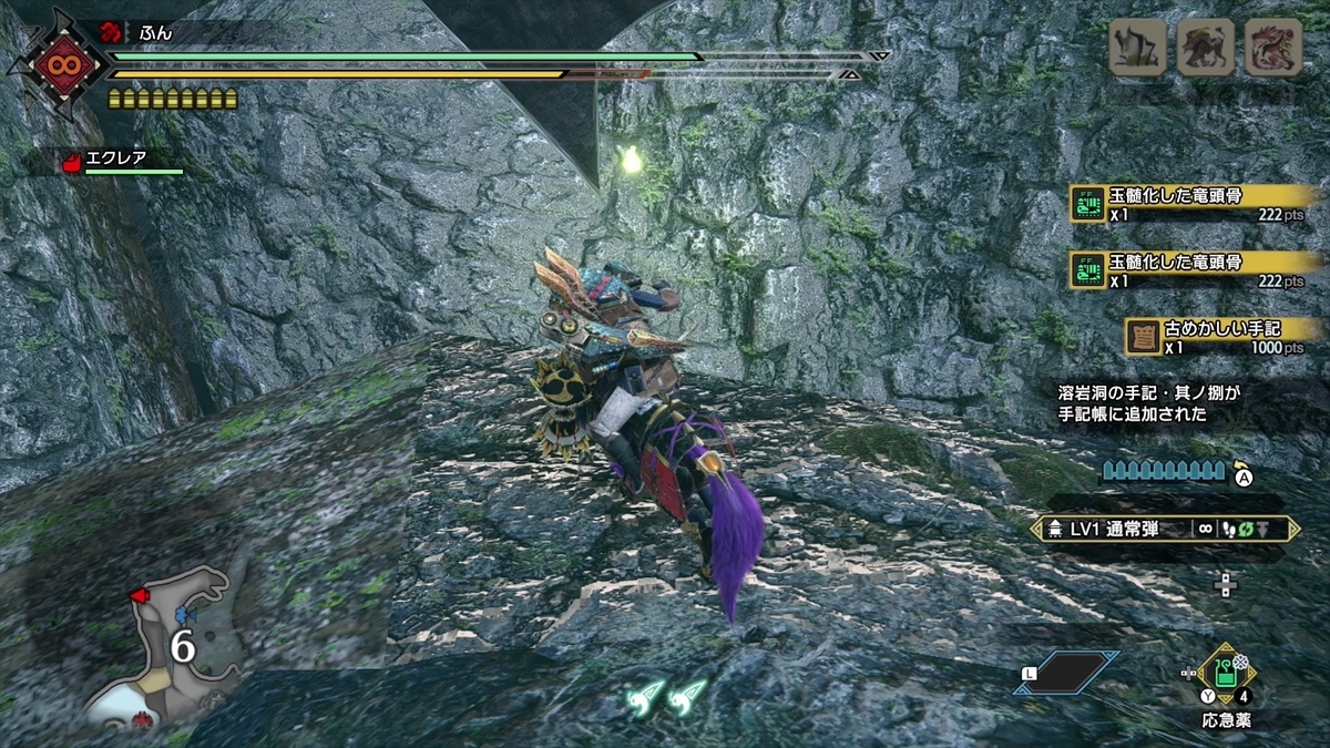 溶岩洞の手記帳集めしてました ライズ ふんのモンハン日記